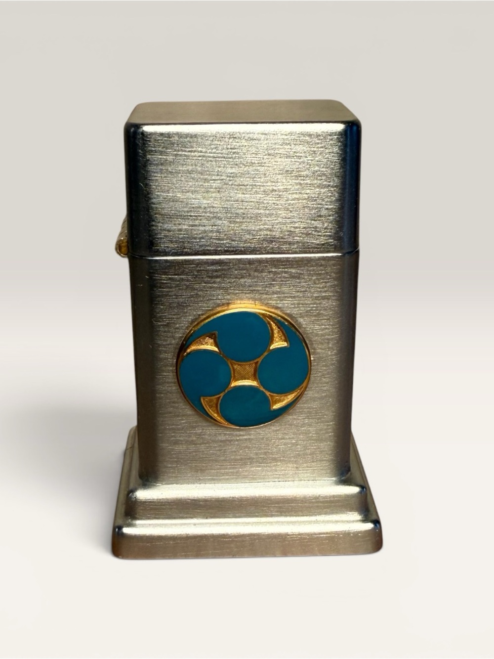 Vintage Zippo Barcroft Table Lighter Brushed Chrome Tested Man Gift Mancave